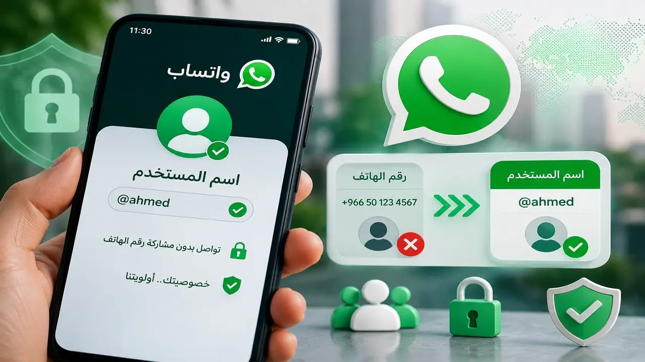 واتساب يبدأ عصر «أسماء المستخدمين» بدلاً من أرقام الهواتف في السعودية